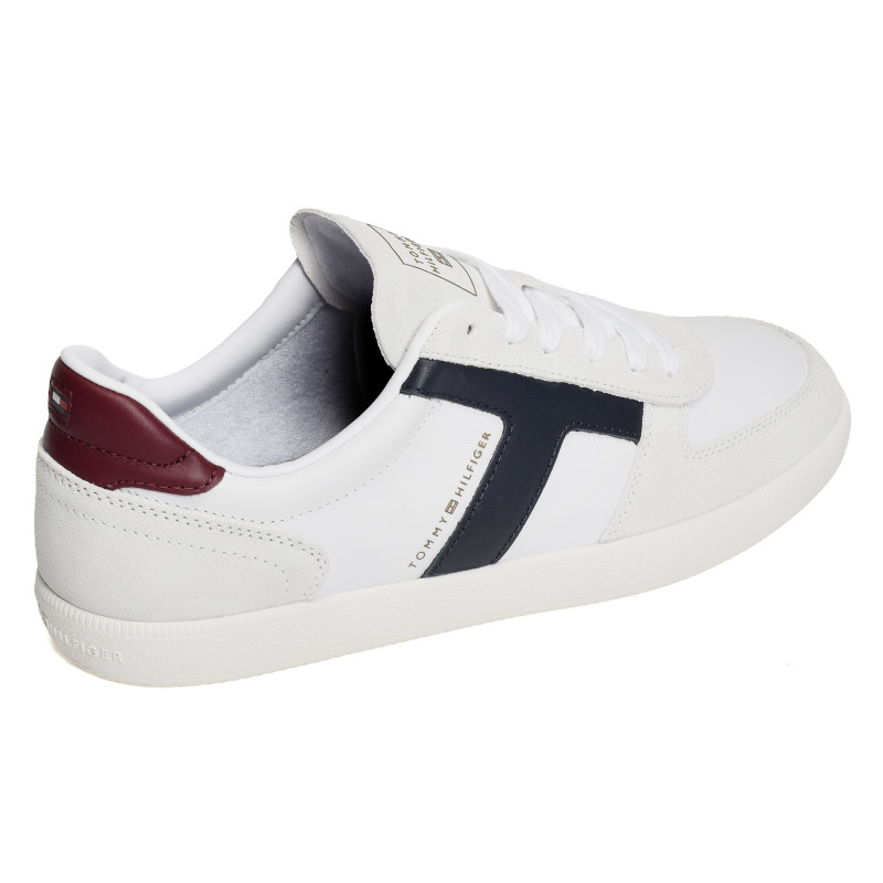 TH TRIBECA SNEAKER MIX 6068 Blanc, Sneakers basses Tommy Hilfiger