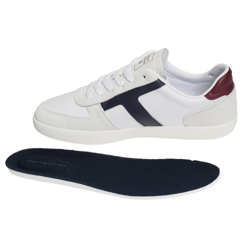 TH TRIBECA SNEAKER MIX 6068 Blanc, Sneakers basses Tommy Hilfiger