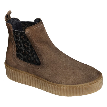 SWER Taupe Léopard, Chelsea boots Follia Dolce