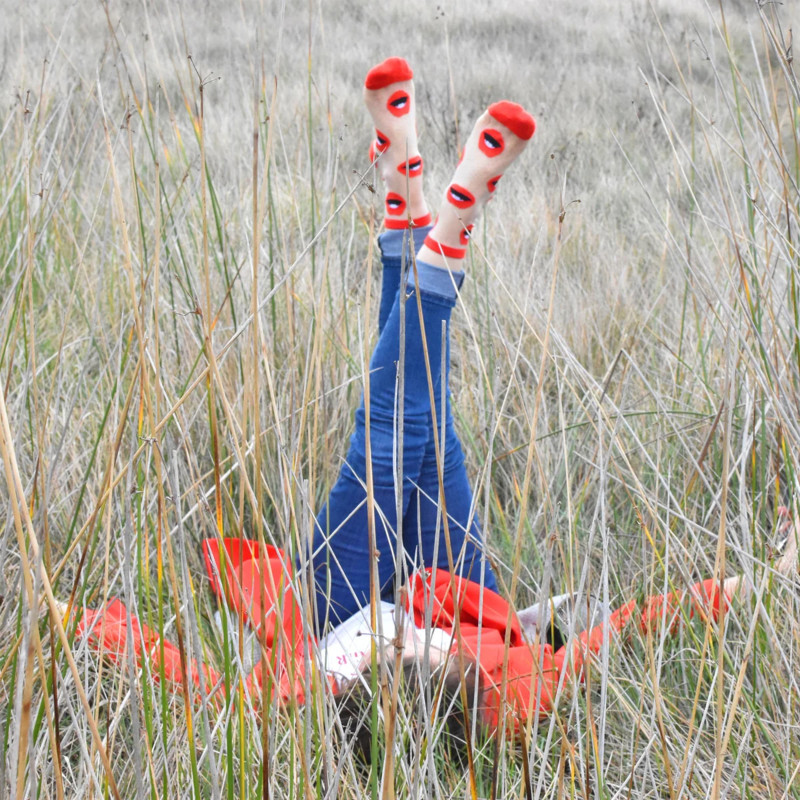 MARYLINE Rouge, Chaussettes Sockette