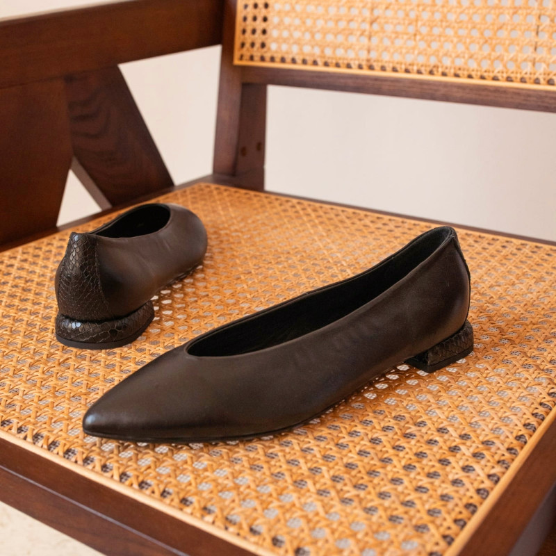 VESTA Chocolat, Ballerines Reqins