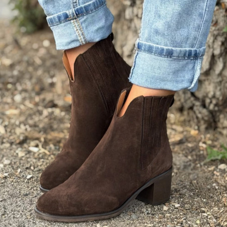 ROMANE Chocolat, Bottines Maroli