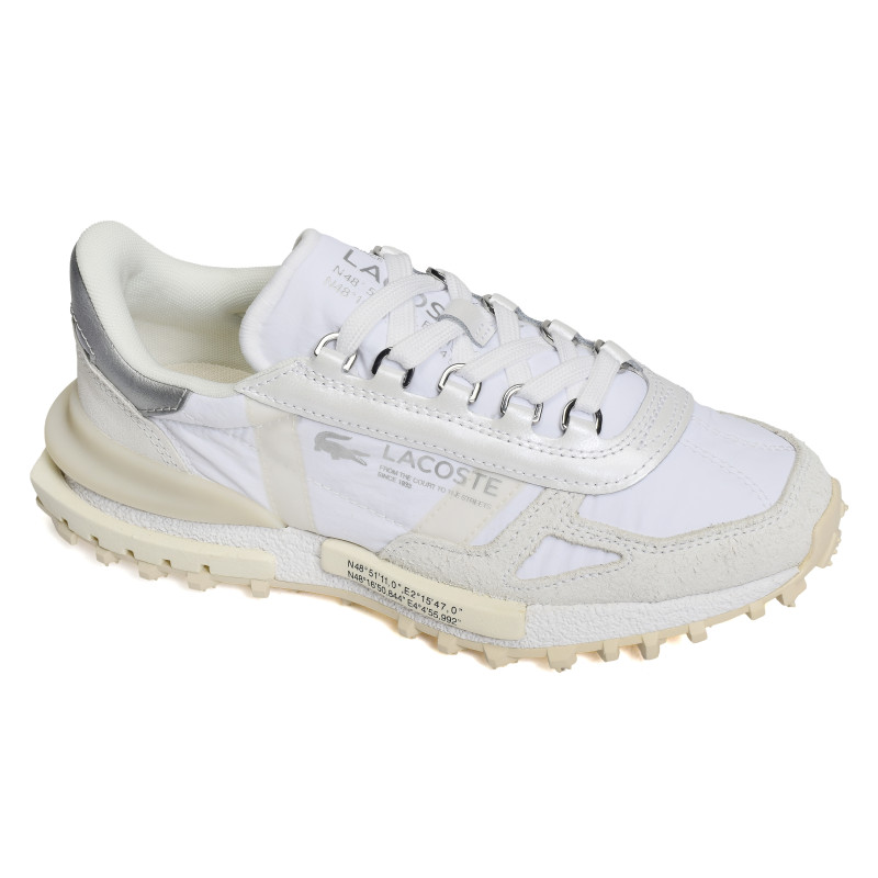 ELITE ACTIVE W Blanc Argent, Baskets running Lacoste