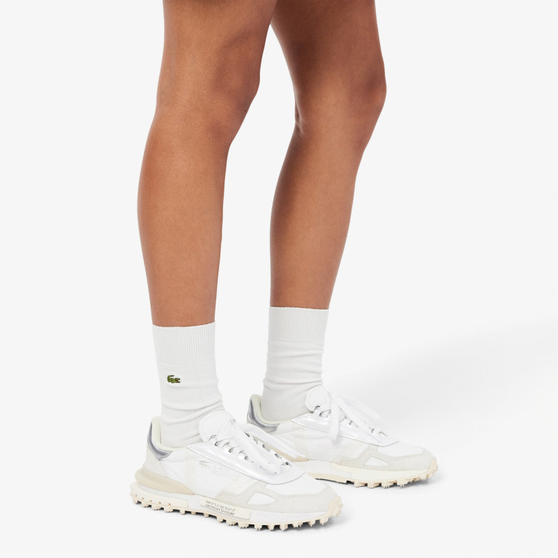 ELITE ACTIVE W Blanc Argent, Baskets running Lacoste