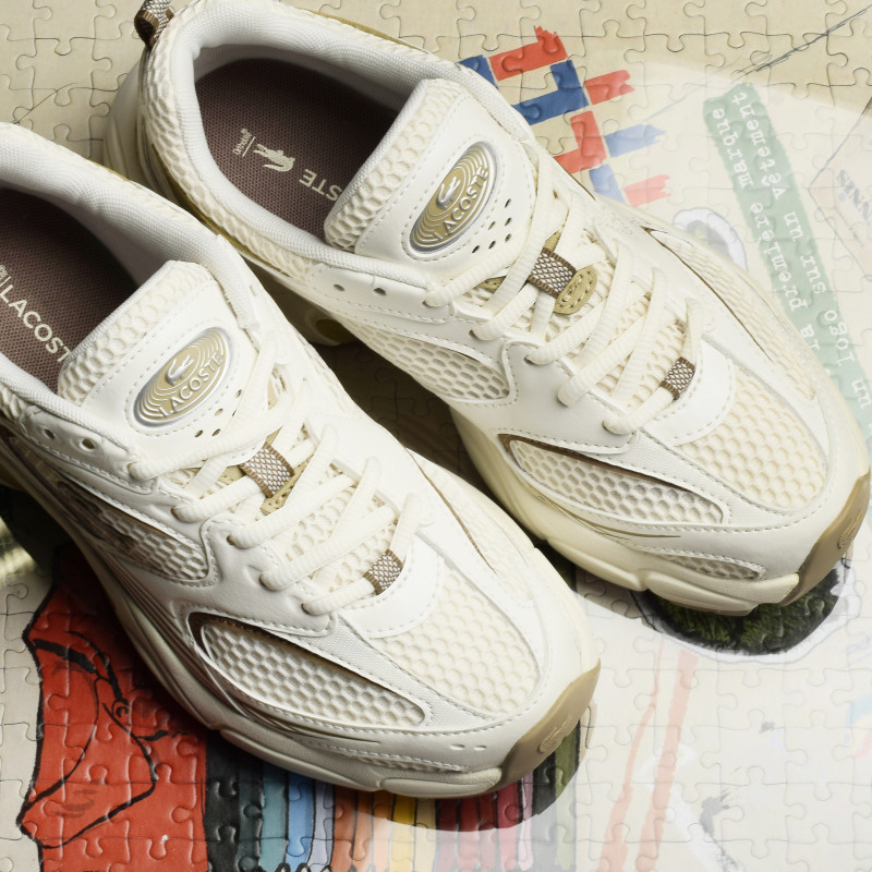 STORM 96 2K W Beige Marron, Baskets running Lacoste