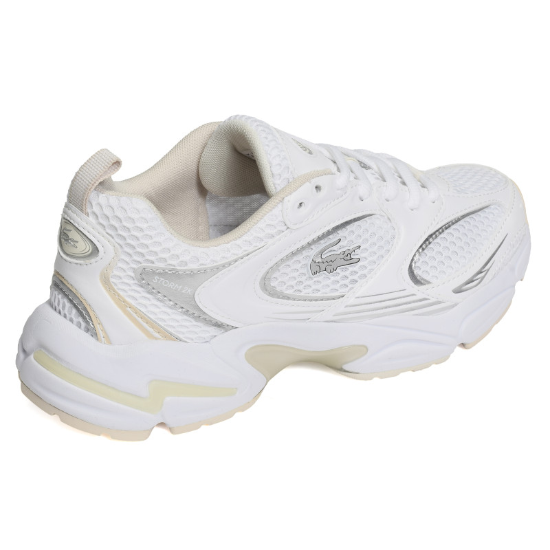 STORM 96 2K W Blanc Argent, Baskets running Lacoste