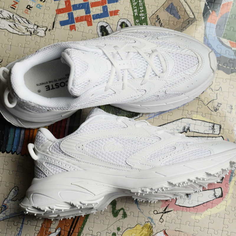 L003 NEO SHOT Blanc Blanc, Baskets running Lacoste