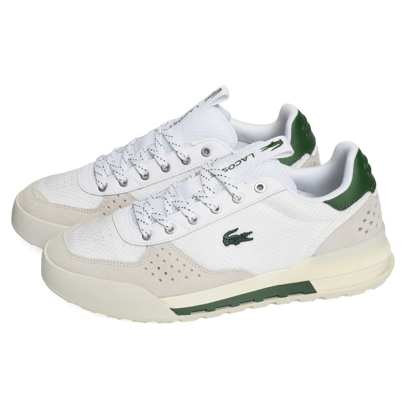 SLAM BREAK Blanc Vert, Baskets running Lacoste