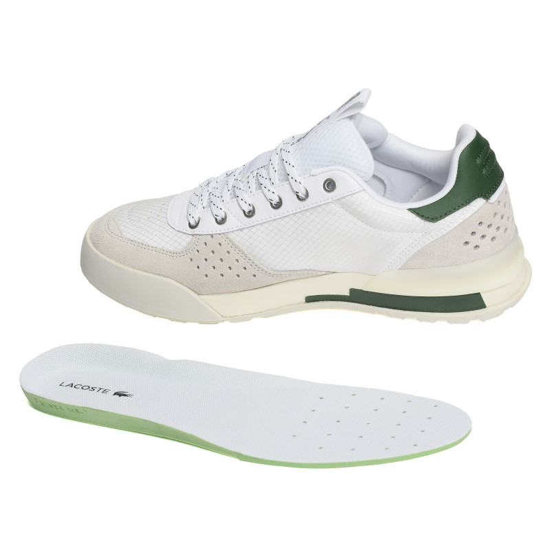 SLAM BREAK Blanc Vert, Baskets running Lacoste
