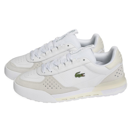 SLAM BREAK LEATHER Blanc Beige, Baskets running Lacoste