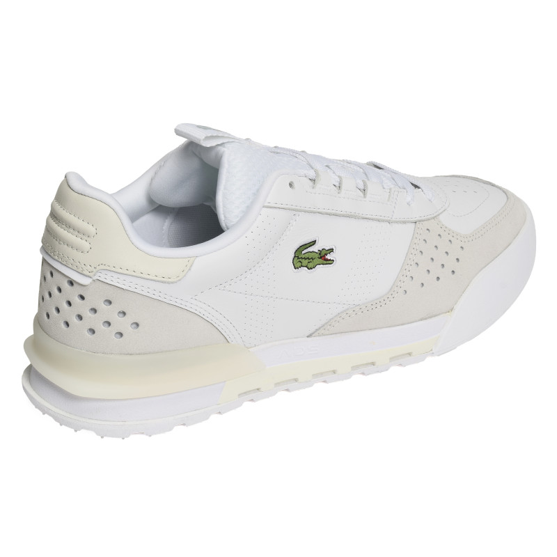 SLAM BREAK LEATHER Blanc Beige, Baskets running Lacoste