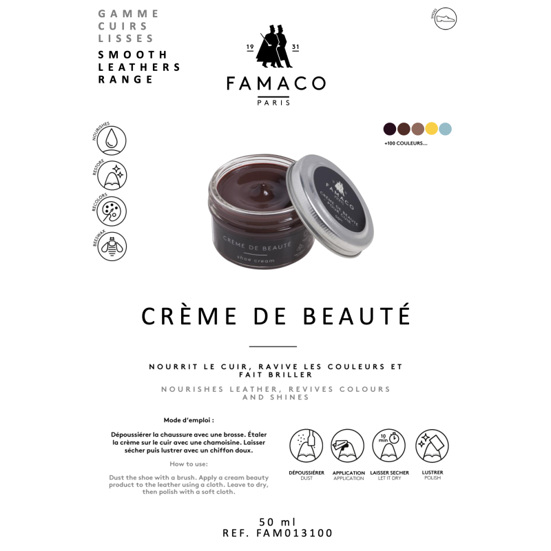CREME DE BEAUTE 50 ML Or, Entretien Famaco