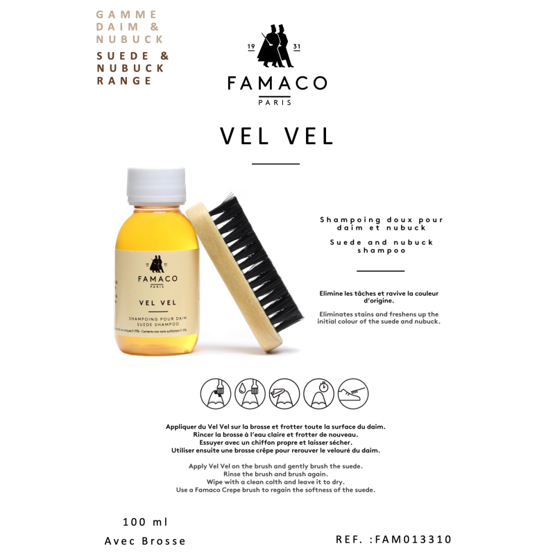 FLACON VEL VEL 100 ML BROSSE Incolore, Entretien Famaco