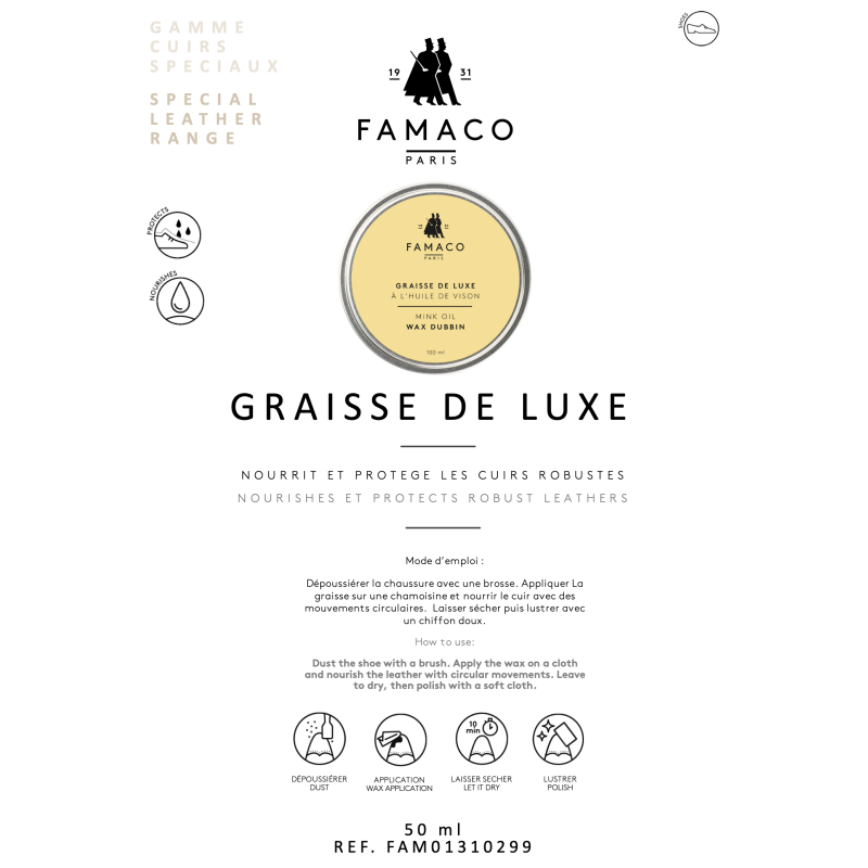 GRAISSE DE LUXE 100 ML Incolore, Entretien Famaco