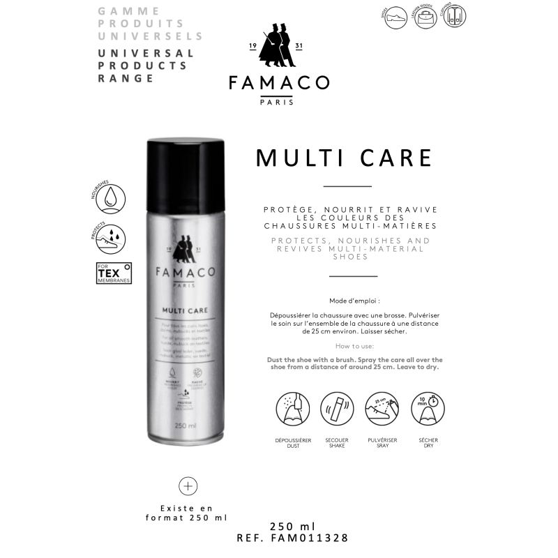 MULTI CARE 250 ML Incolore, Entretien Famaco