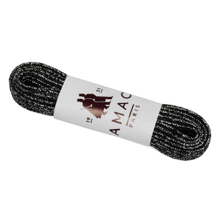 LACETS LUREX 120 CM Noir Argent, Lacets Famaco