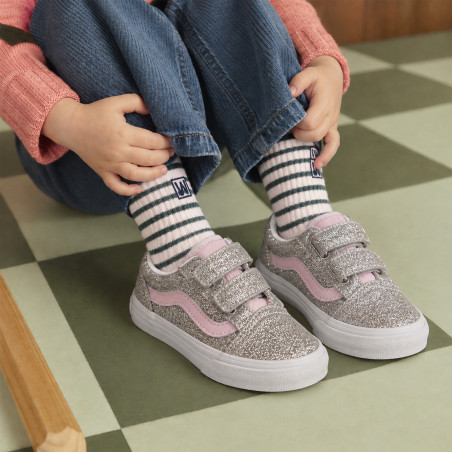 UY OLD SKOOL VEL Argent Rose, Sneakers basses Vans