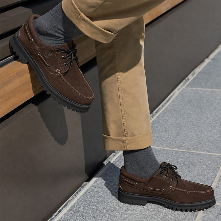 BRITTON DRIVE LACE UP SHOE Chocolat, Bateaux Timberland