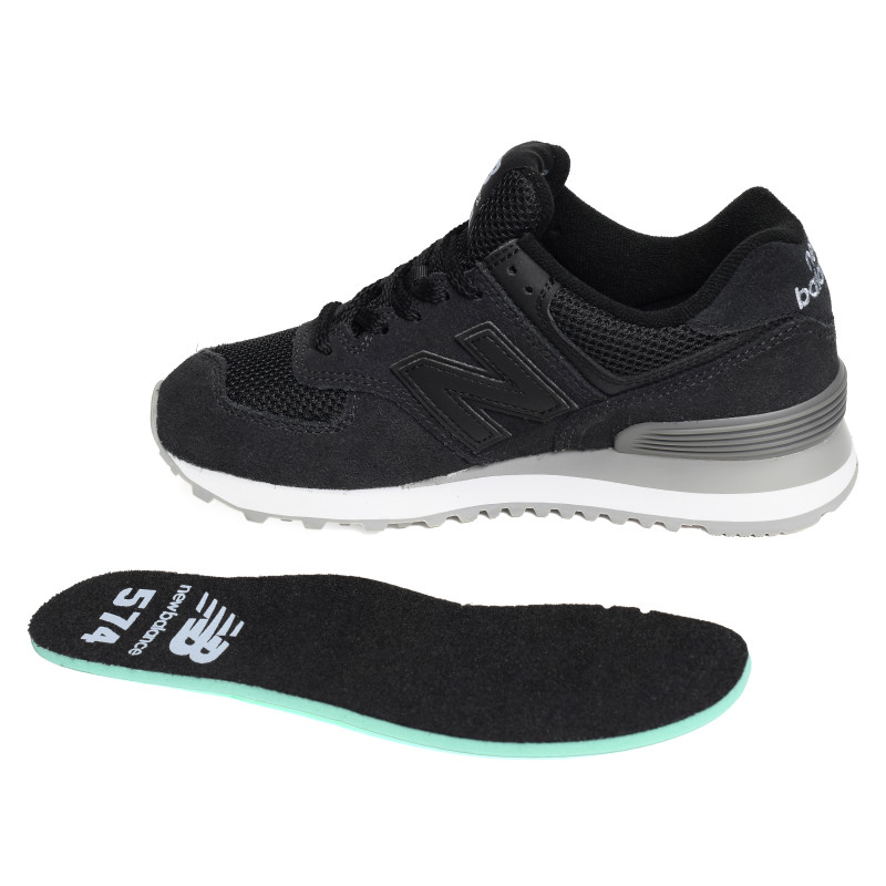 W574 Noir Noir, Baskets running New Balance