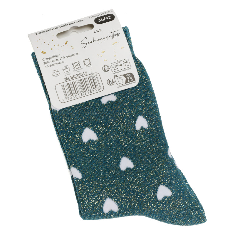 BABY COEUR Vert, Chaussettes Les Sachoussettes