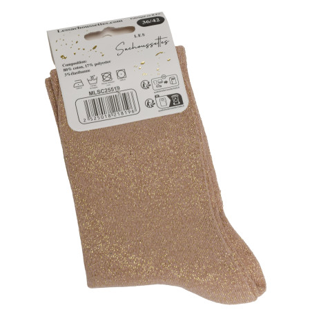 BICHETTE Rose Or, Chaussettes Les Sachoussettes