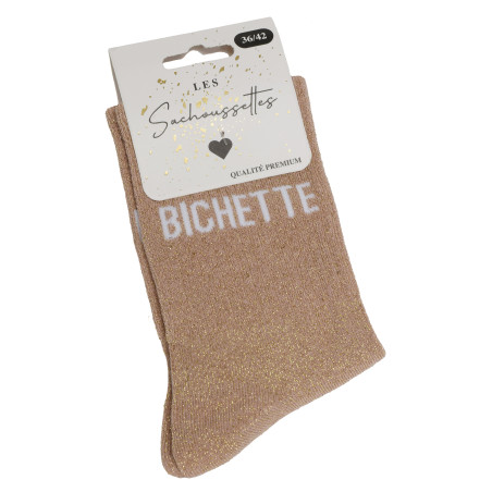 BICHETTE Rose Or, Chaussettes Les Sachoussettes