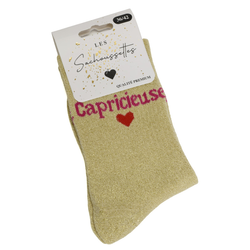 CAPRICIEUSE Or, Chaussettes Les Sachoussettes