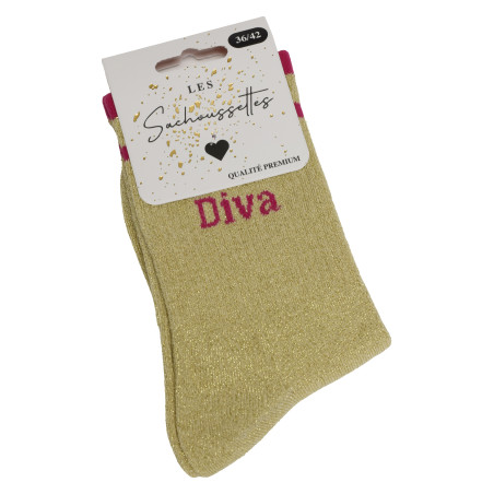 DIVA BANDE Or, Chaussettes Les Sachoussettes