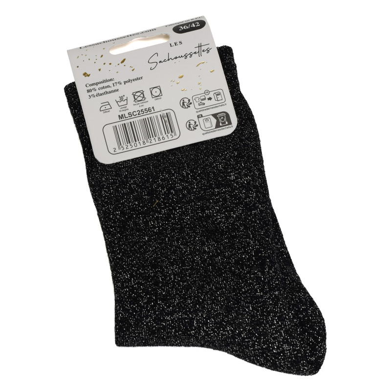 DREAM TEAM Noir Paillette, Chaussettes Les Sachoussettes