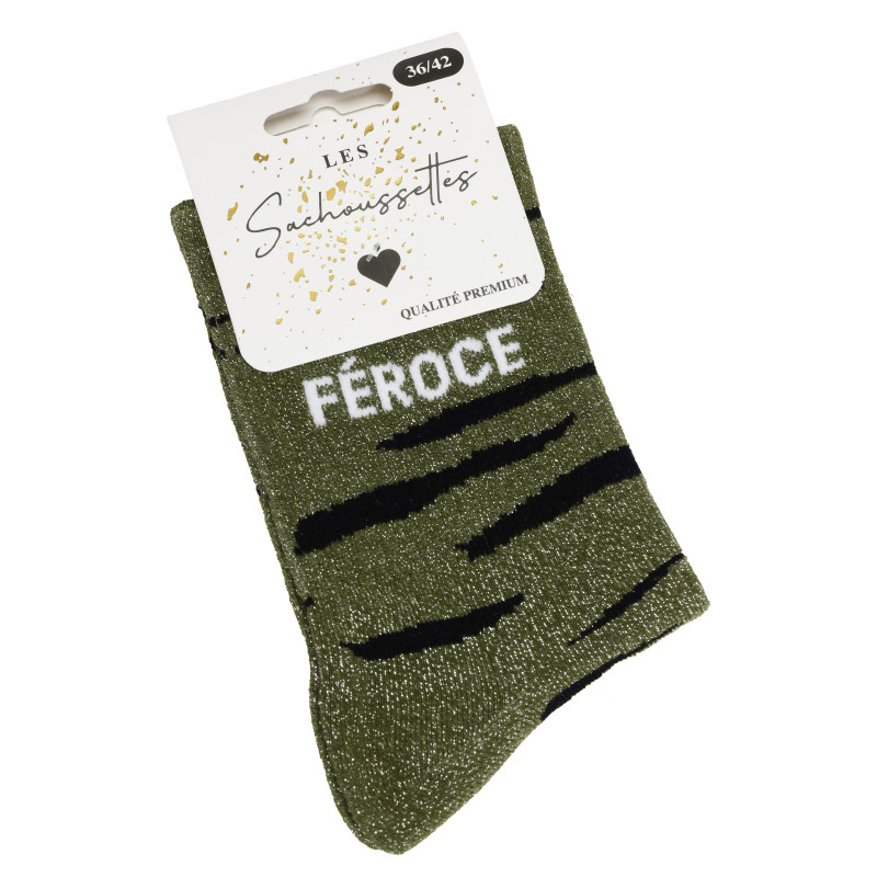 FEROCE Kaki Noir, Chaussettes Les Sachoussettes