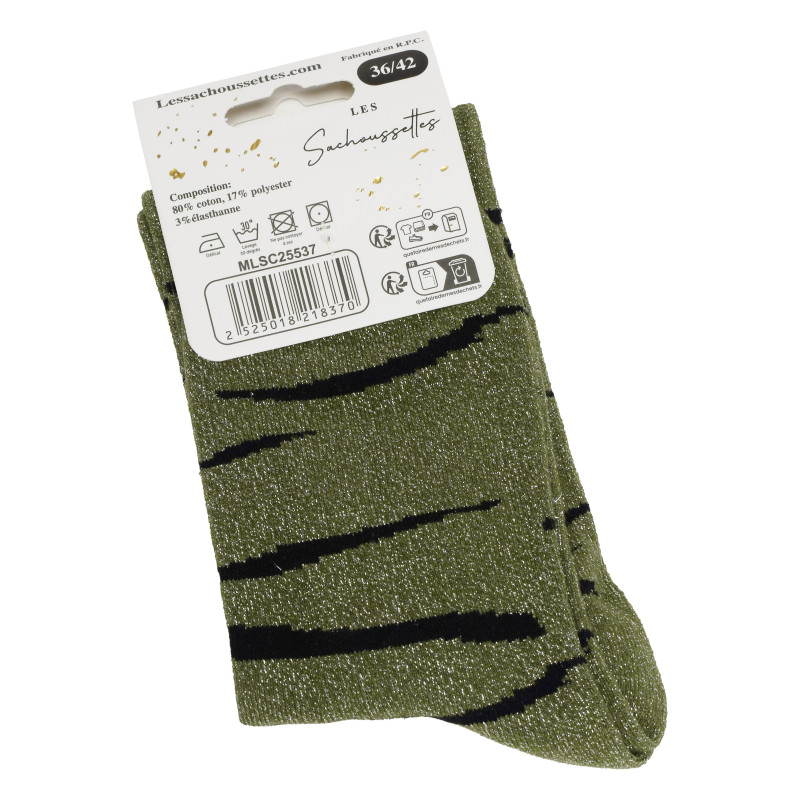 FEROCE Kaki Noir, Chaussettes Les Sachoussettes