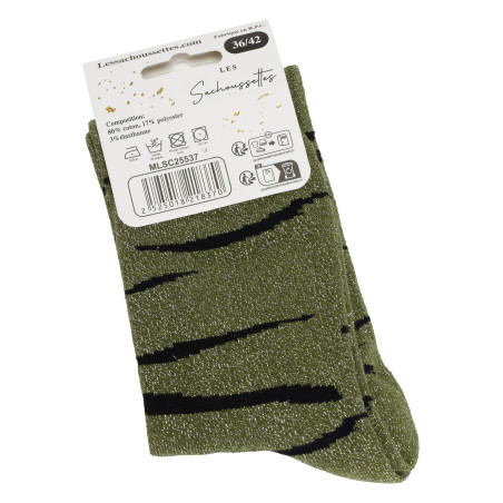 FEROCE Kaki Noir, Chaussettes Les Sachoussettes