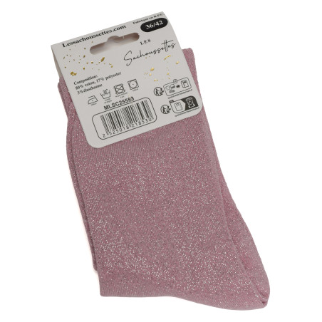 FUCK OFF Rose Glitter, Chaussettes Les Sachoussettes