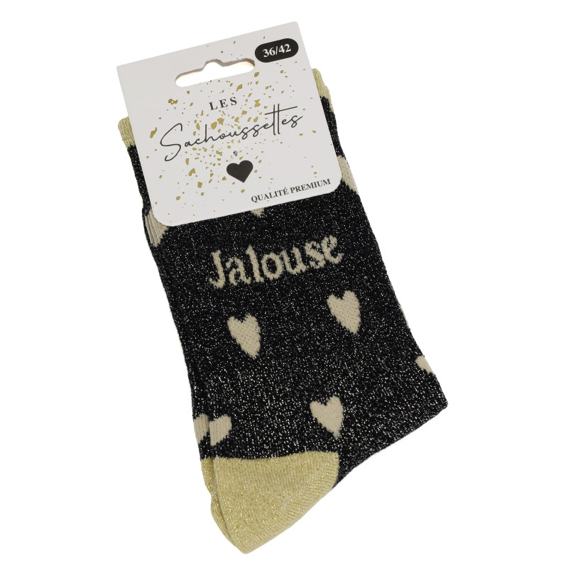 JALOUSE Noir Paillette, Chaussettes Les Sachoussettes