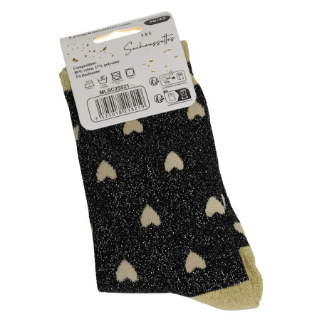 JALOUSE Noir Paillette, Chaussettes Les Sachoussettes