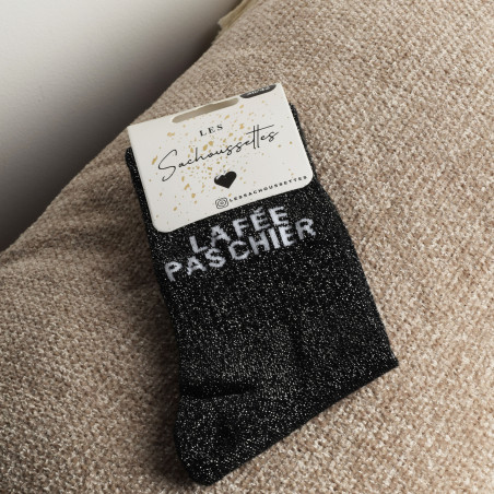 LA FEE PAS CHIER Noir Paillette, Chaussettes Les Sachoussettes