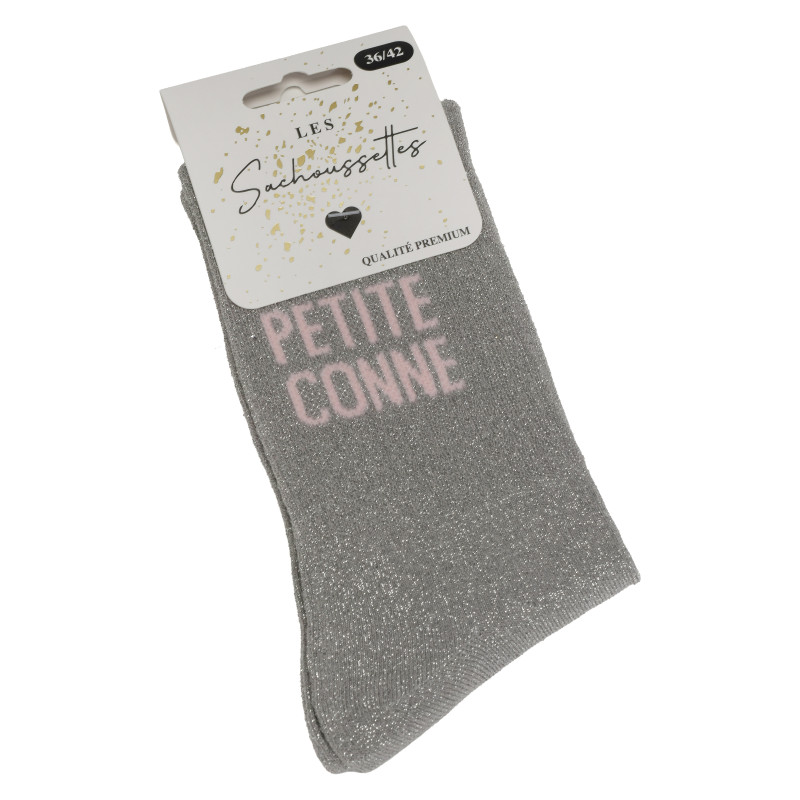 PETITE CONNE Gris Rose, Chaussettes Les Sachoussettes