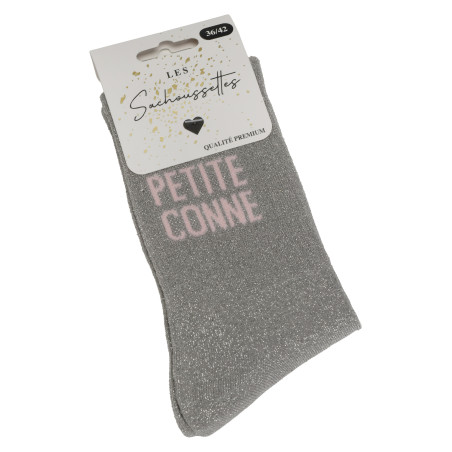 PETITE CONNE Gris Rose, Chaussettes Les Sachoussettes