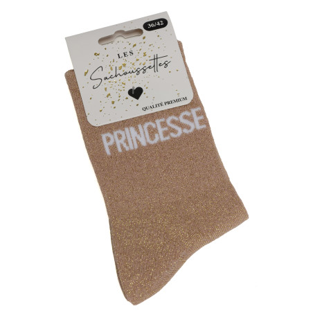 PRINCESSE Rose Or, Chaussettes Les Sachoussettes