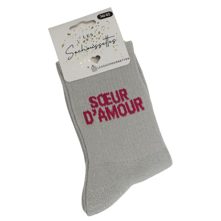 SOEUR DAMOUR Argent, Chaussettes Les Sachoussettes