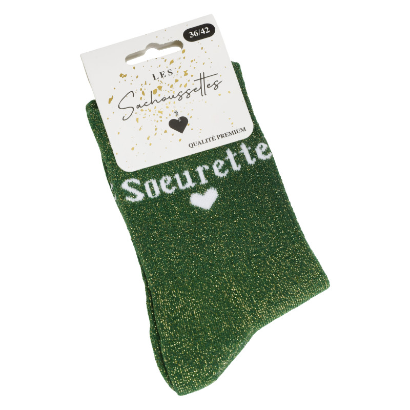 SOEURETTE Vert, Chaussettes Les Sachoussettes