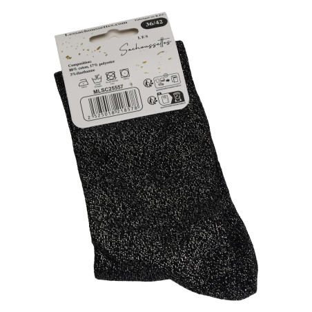 STARLETTE Noir Paillette, Chaussettes Les Sachoussettes