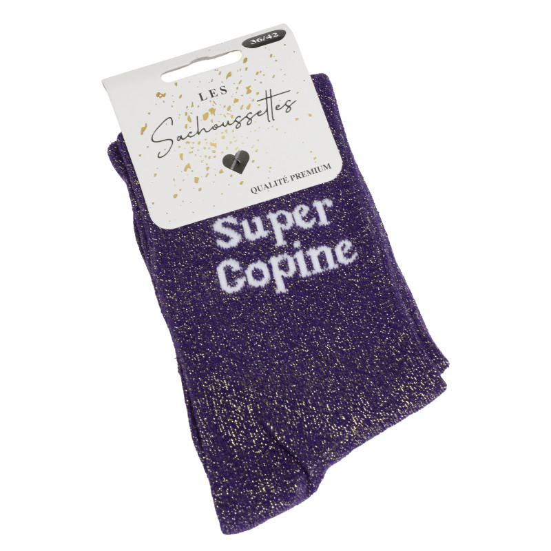 SUPER COPINE Violet, Chaussettes Les Sachoussettes
