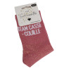 TEAM CASSE COUILLE Rose Glitter, Chaussettes Les Sachoussettes