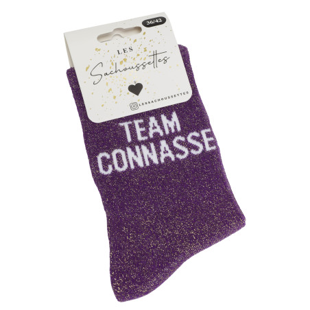 TEAM CONNASSE Violet, Chaussettes Les Sachoussettes