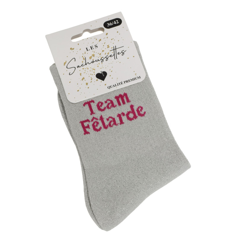 TEAM FETARDE Argent, Chaussettes Les Sachoussettes