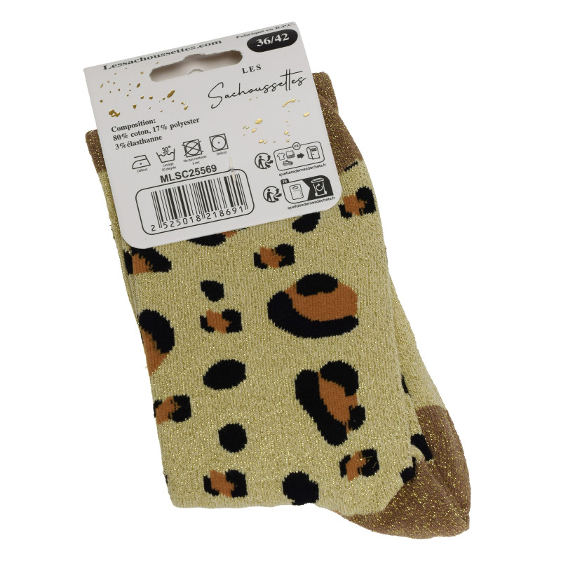 AMOUR Or Léopard, Chaussettes Les Sachoussettes