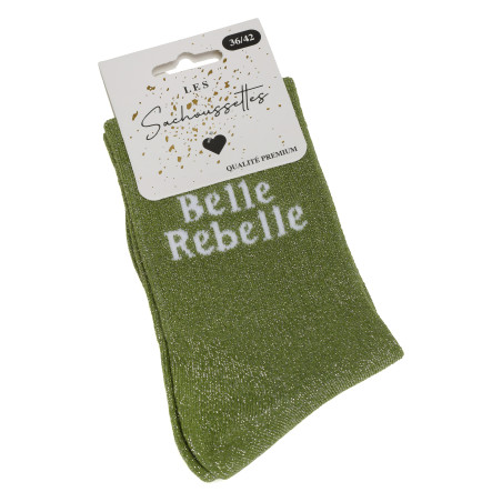 BELLE REBELLE Vert, Chaussettes Les Sachoussettes