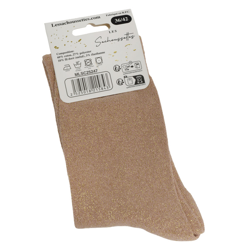 DOUCE MAMIE Rose Or, Chaussettes Les Sachoussettes