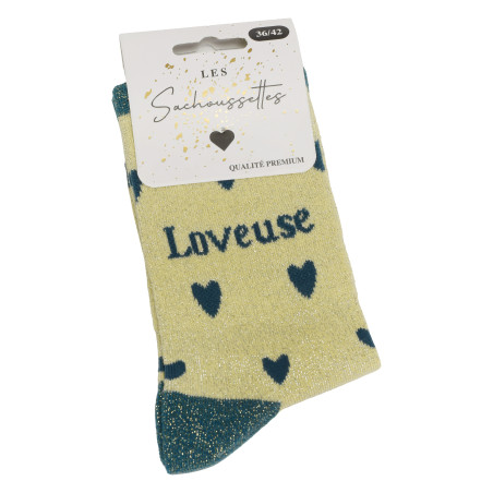 LOVEUSE Or, Chaussettes Les Sachoussettes